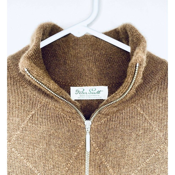 VTG Peter Scott Brown Sweater Sz 52 L - Picture 3 of 8